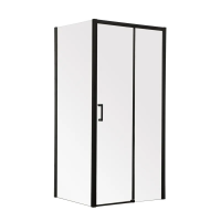 Душова кабіна DIVERSE SC03-100x80x195-TR без піддону, прозоре скло 6мм, BLACK (MI6866)